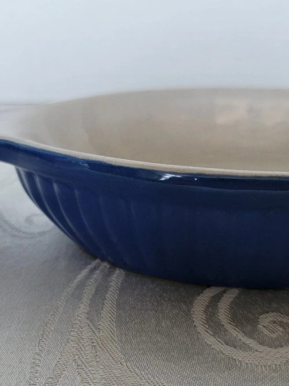 Au Gratin Dish, Small Casserole Dish, Baking Dish, WCL Blue & White